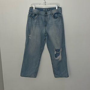 Light blue was mom jeans